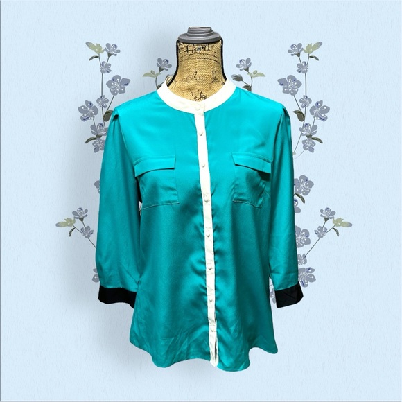 482 - BANANA REPUBLIC Blouse - Retro Look - Picture 1 of 14